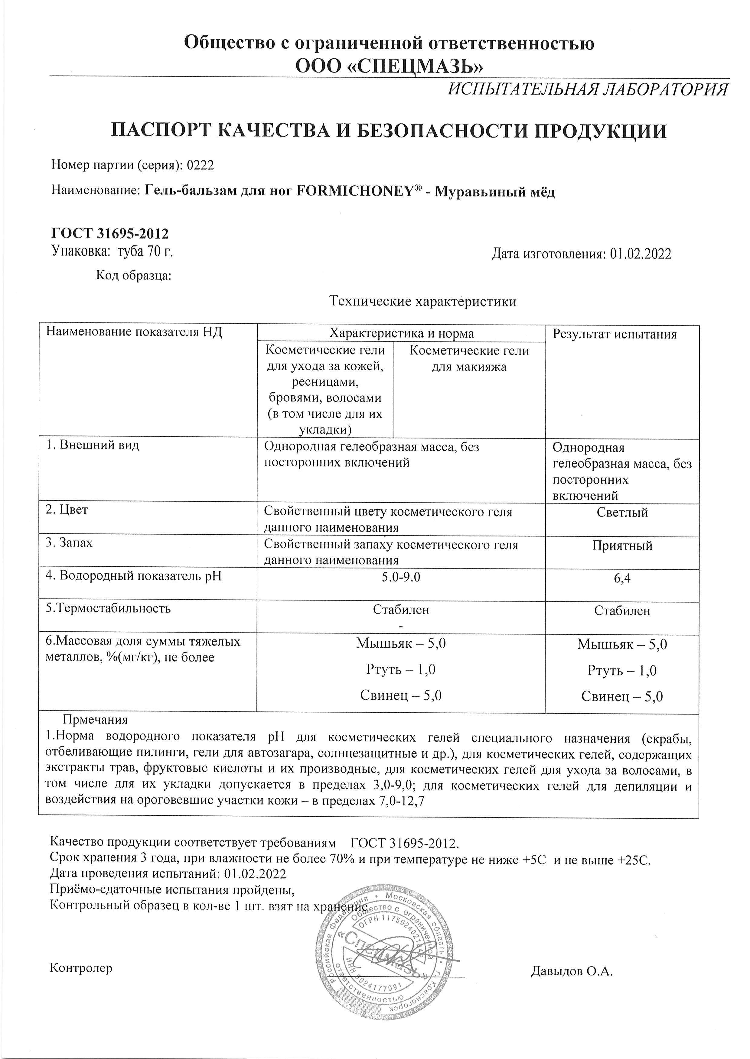 Паспорт №022022